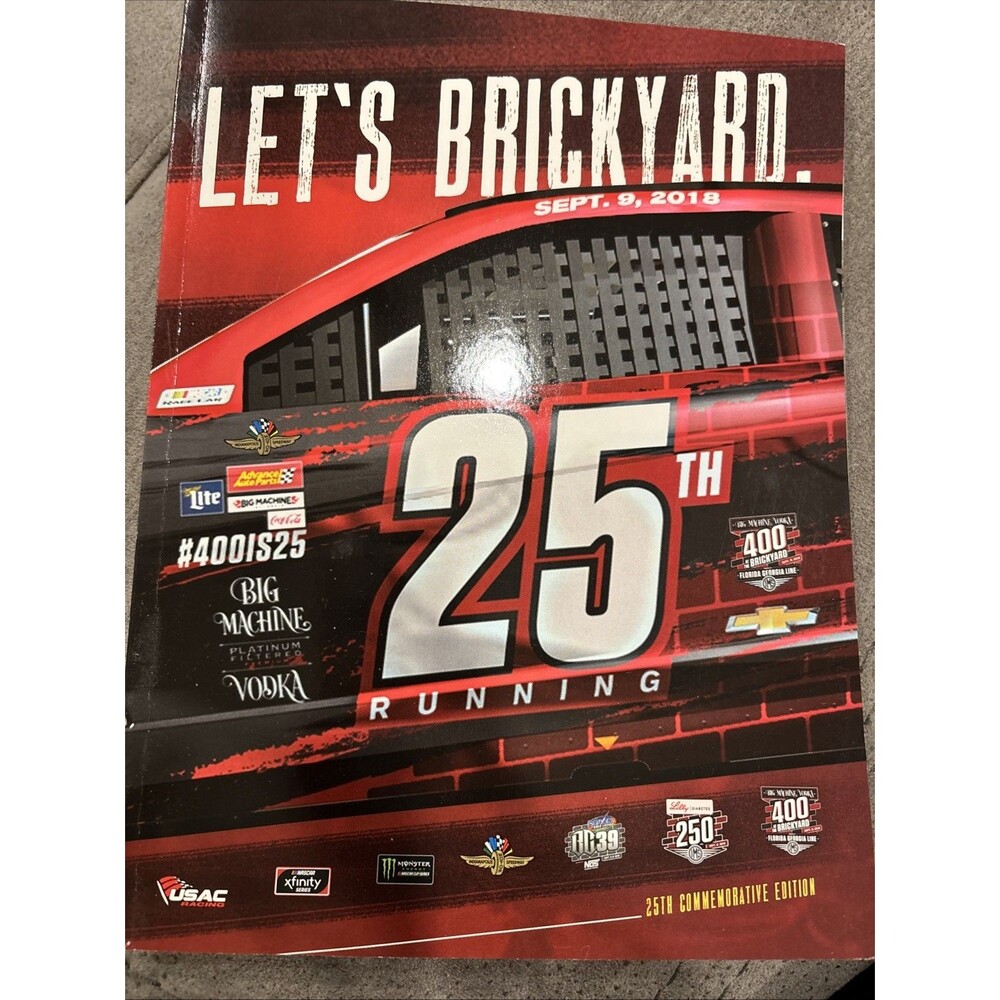 2018 Brickyard 400 NASCAR Official Race Program Racing Indianapolis Speedway